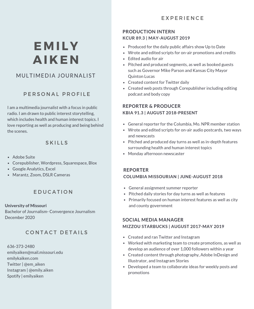 Emily Aiken Resume